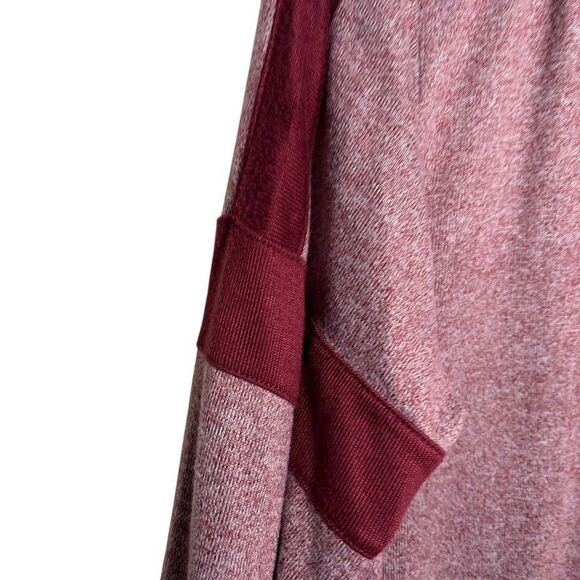 St John's Bay Sweatshirt Women's Medium Red Cowl Neck Pullover Knit Top - Picture 4 of 8